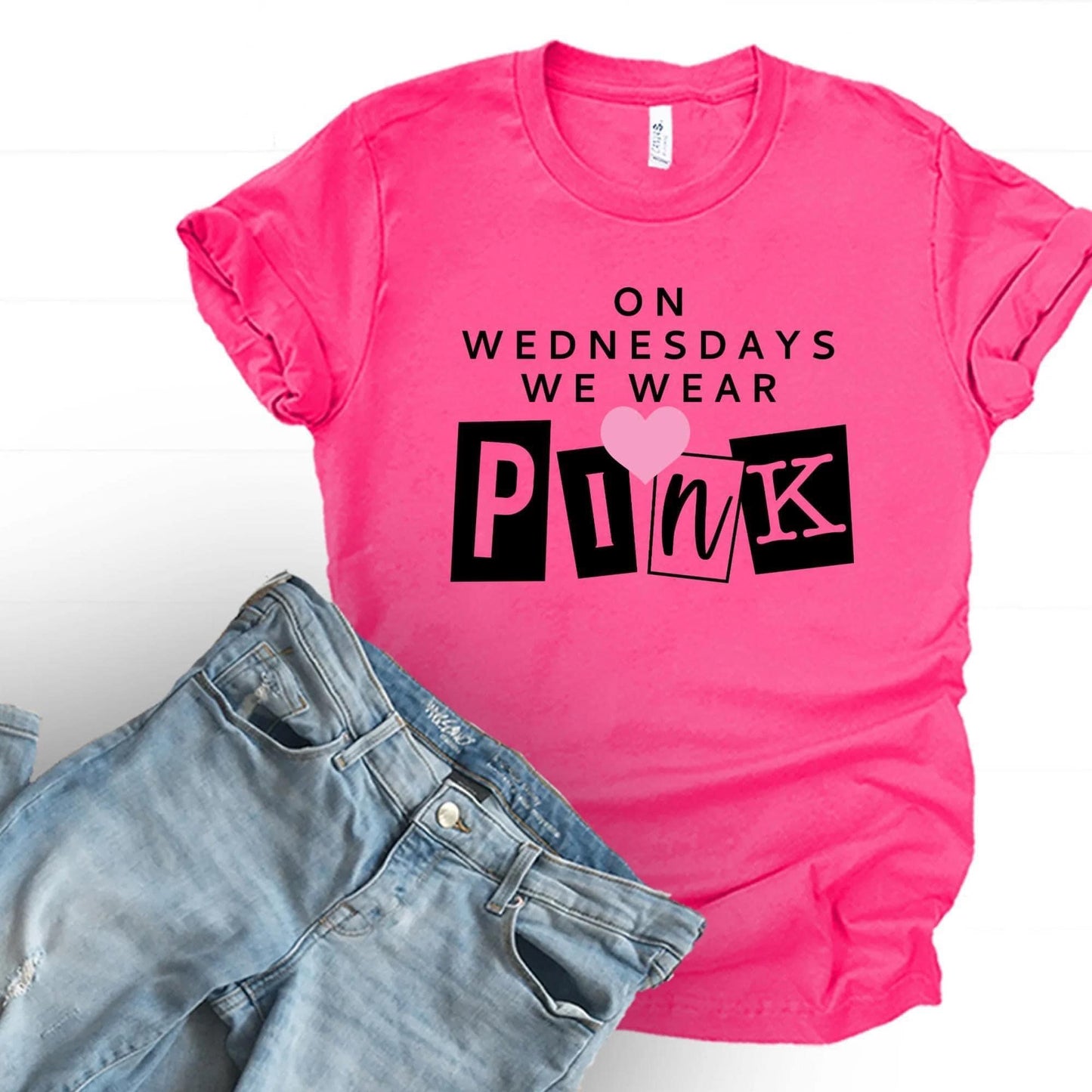 On Wednesdays We Wear Pink Graphic Tee