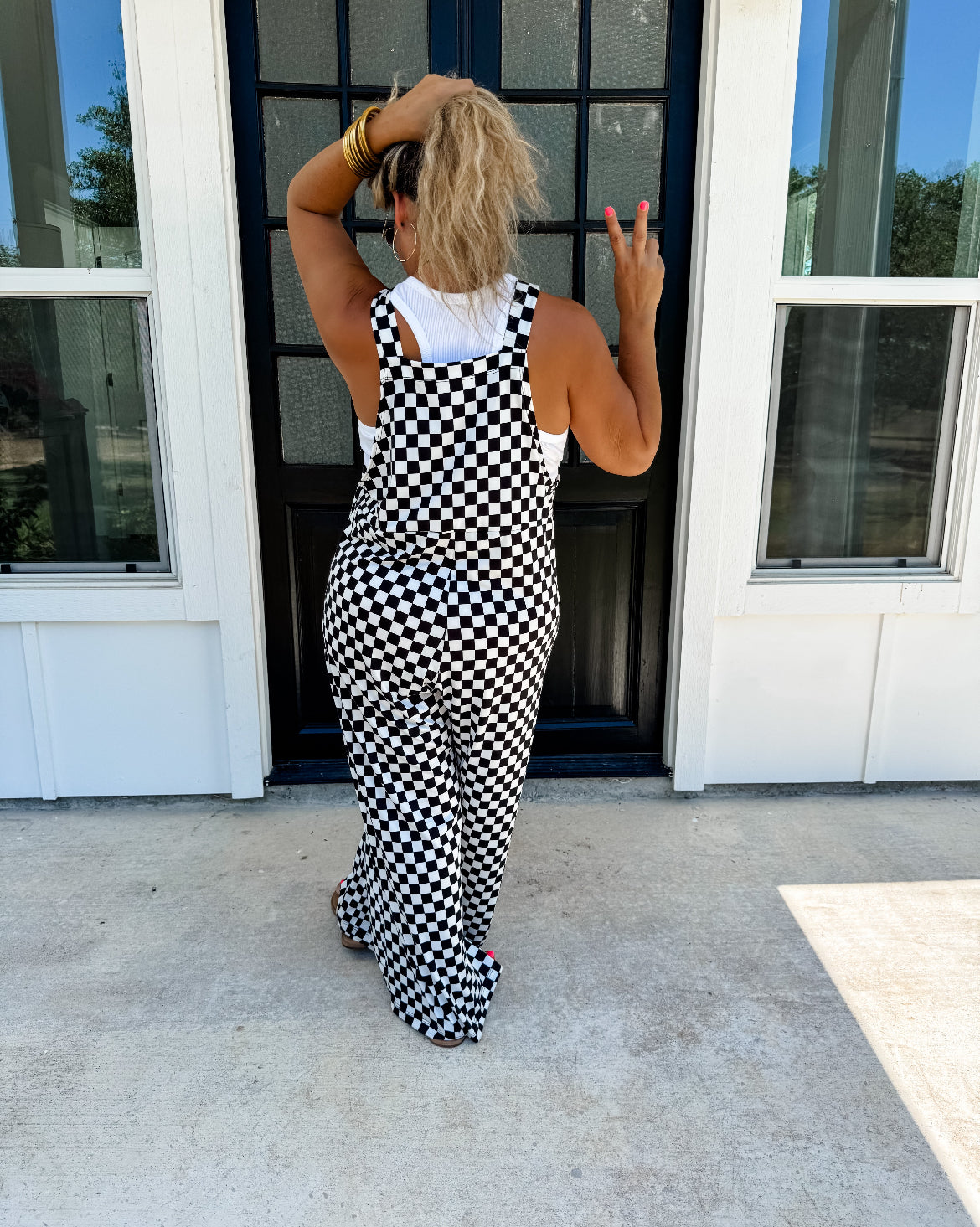 Checkered Karli Boho Overalls