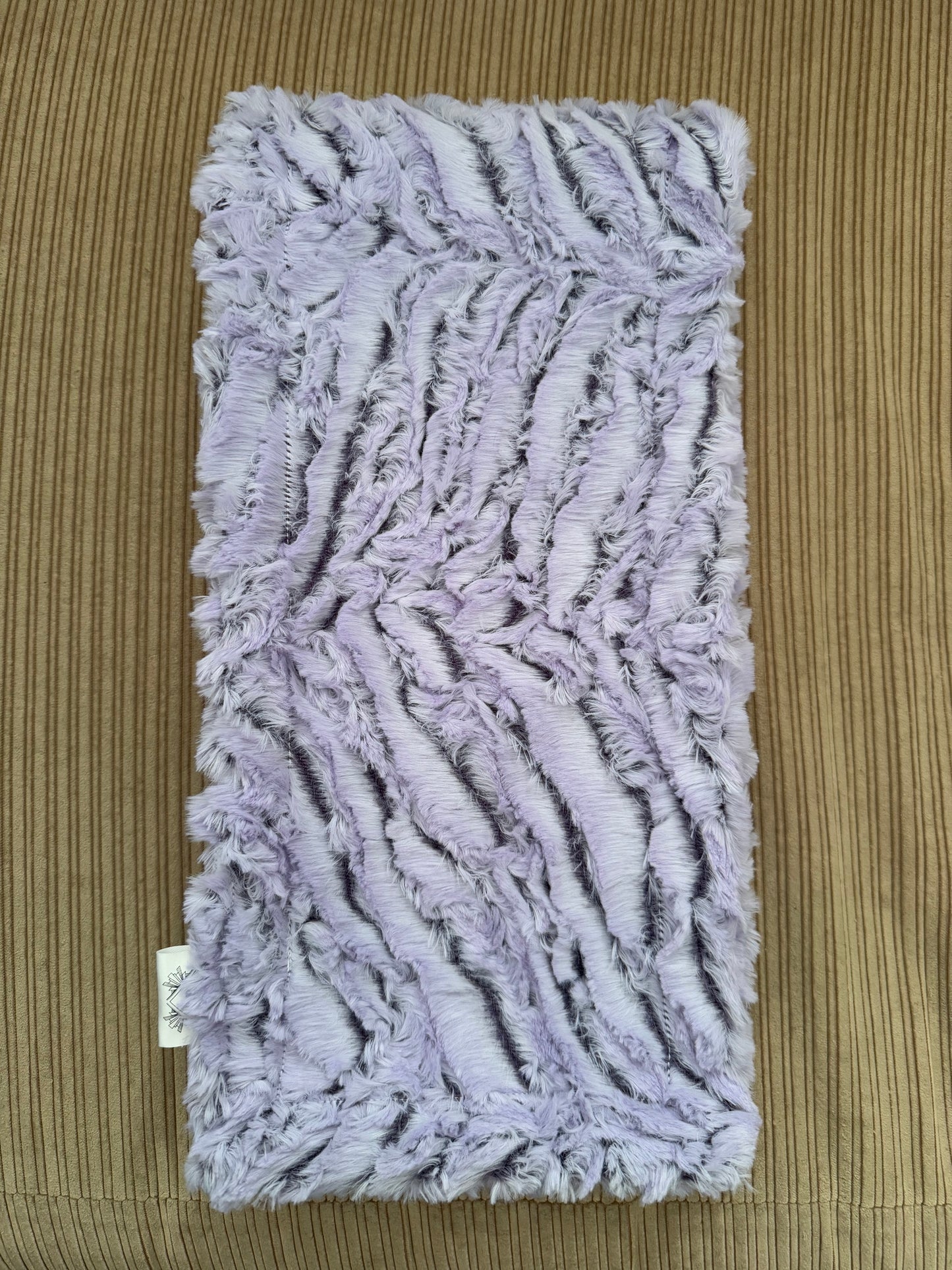 Frosted Iris Zebra Minky Scarf