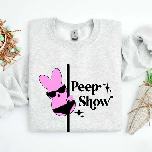 PRE-ORDER Peep Show Graphic Sweatshirt in Ash Gray