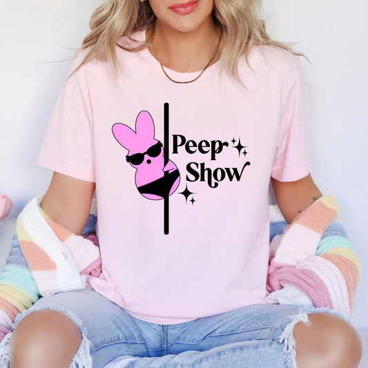 PRE-ORDER Peep Show Graphic Tee in Pink