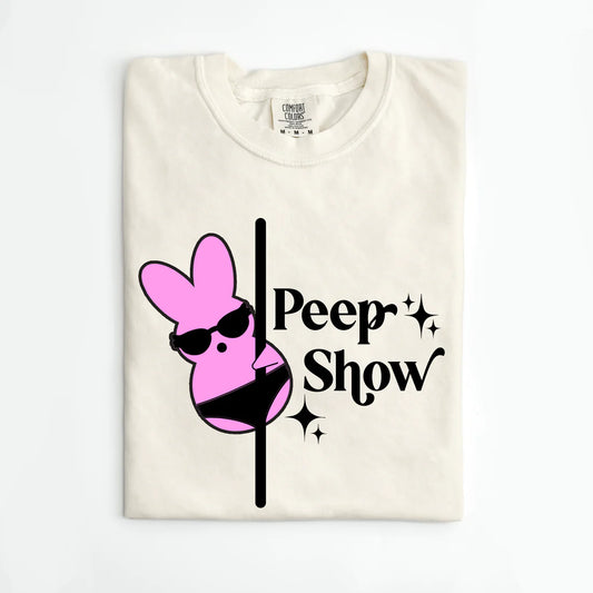 PRE-ORDER Peep Show Graphic Tee in Ivory