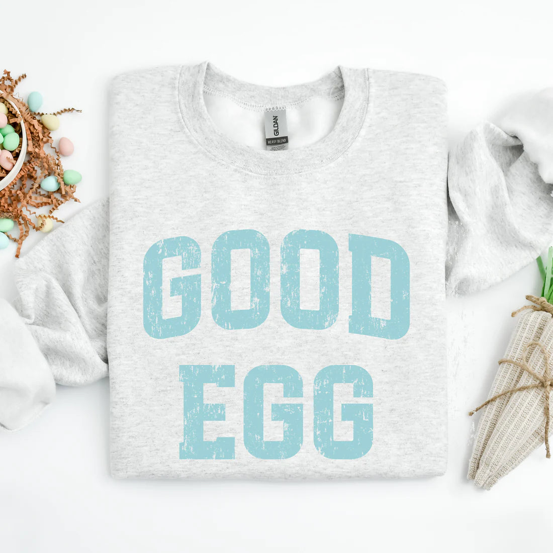 PRE-ORDER Good Egg Graphic Sweatshirt in Ash