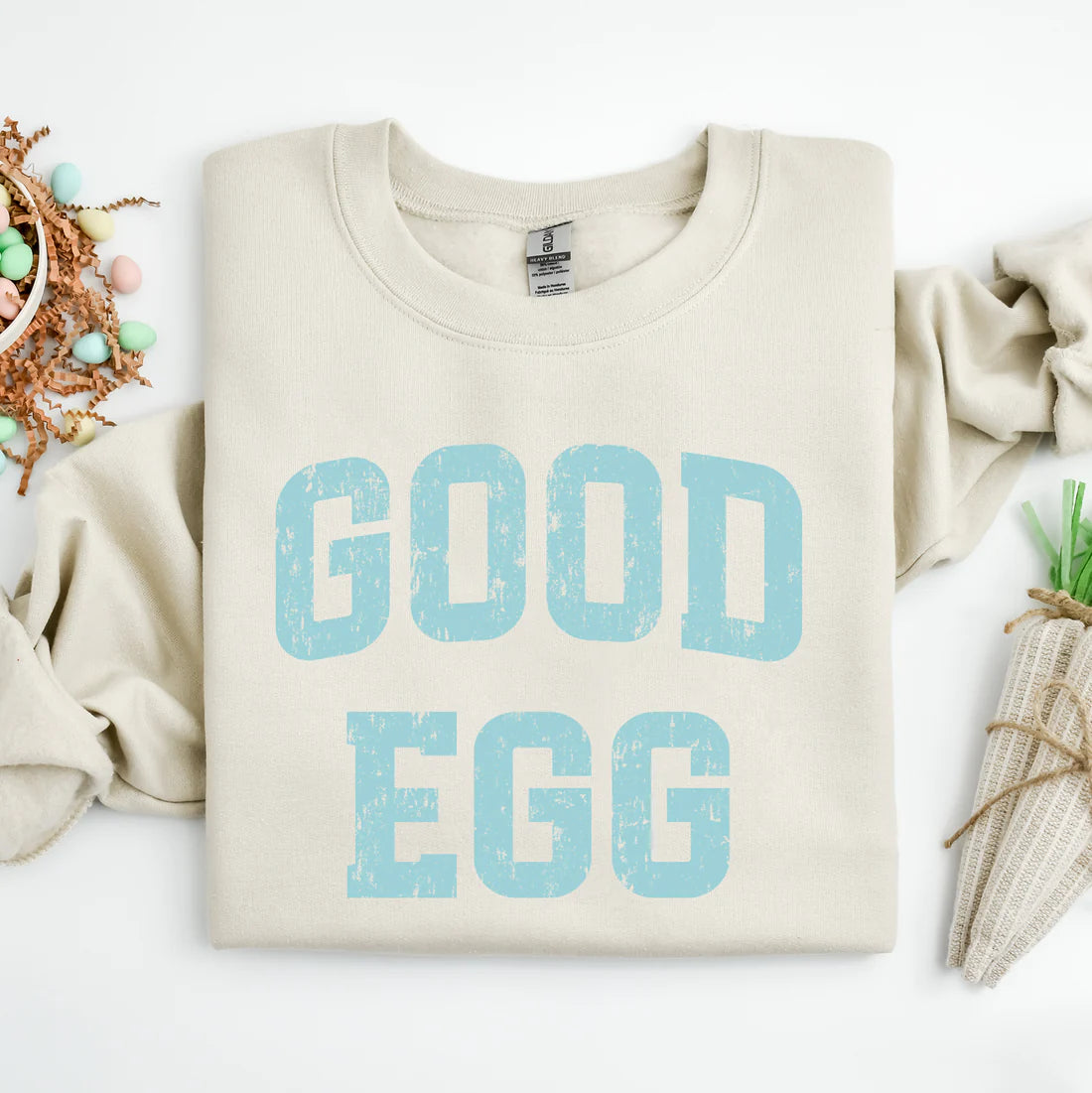 PRE-ORDER Good Egg Graphic Sweatshirt in Sand