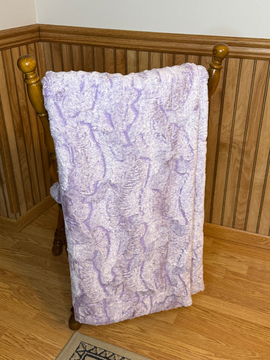 MEDIUM Minky Blanket - Aster Heathered Hide