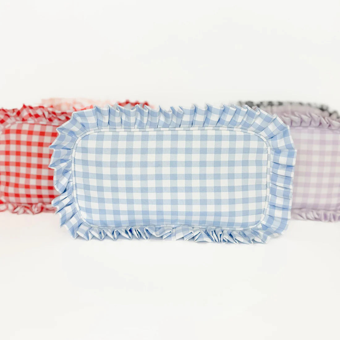 Gingham Frilly Bags - multiple colors