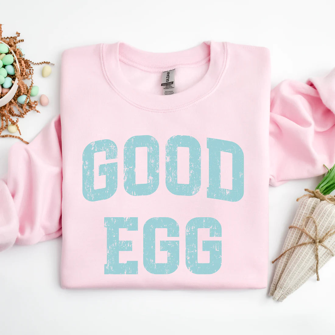 PRE-ORDER Good Egg Graphic Sweatshirt in Pink