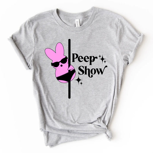 PRE-ORDER Peep Show Graphic Tee in Athletic Gray