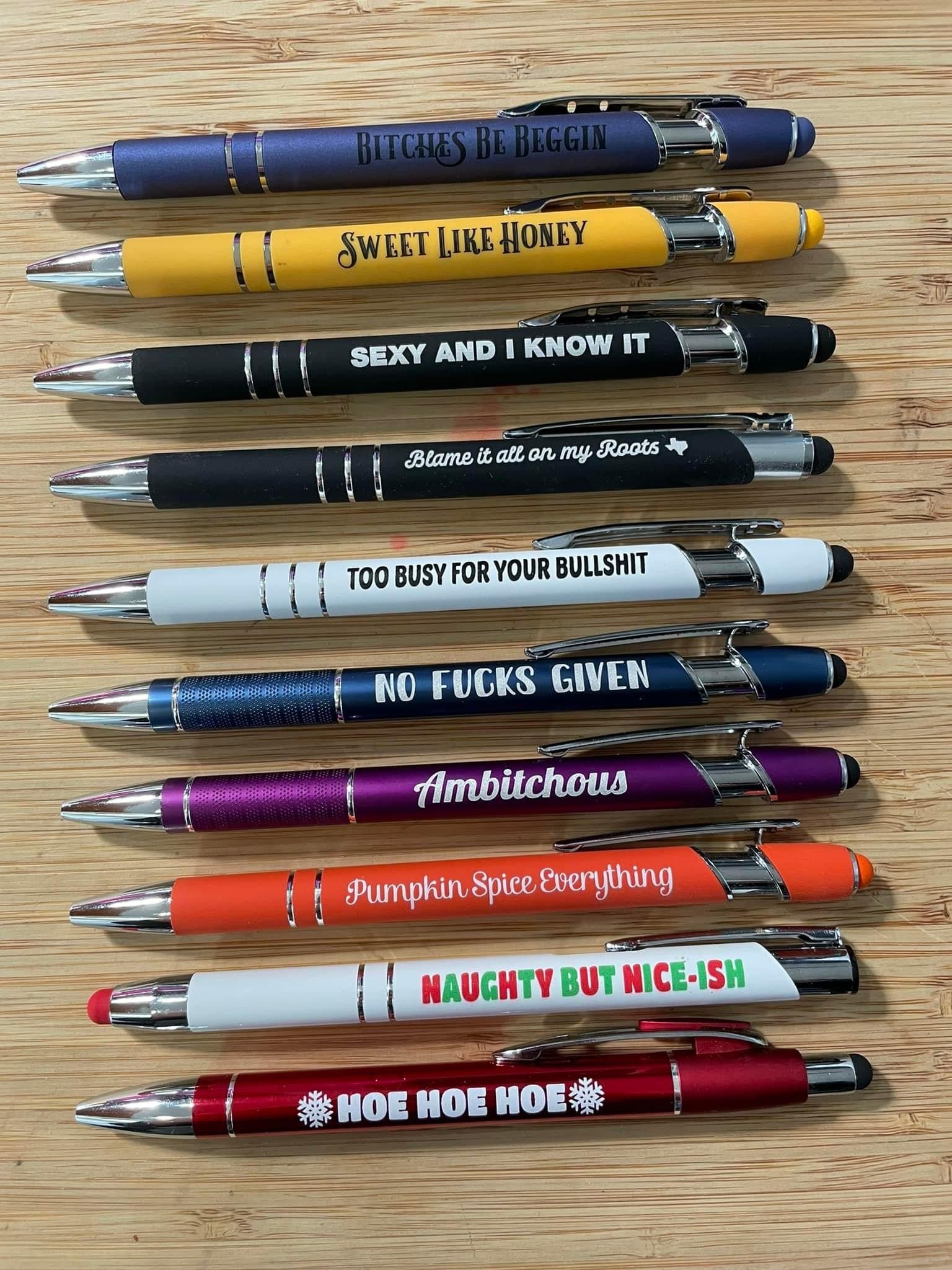 I bought these pens from a store with swear words written on them :  r/mildlyinteresting